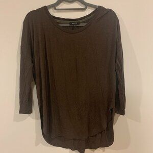 Babaton green 3/4 length sleeve tee